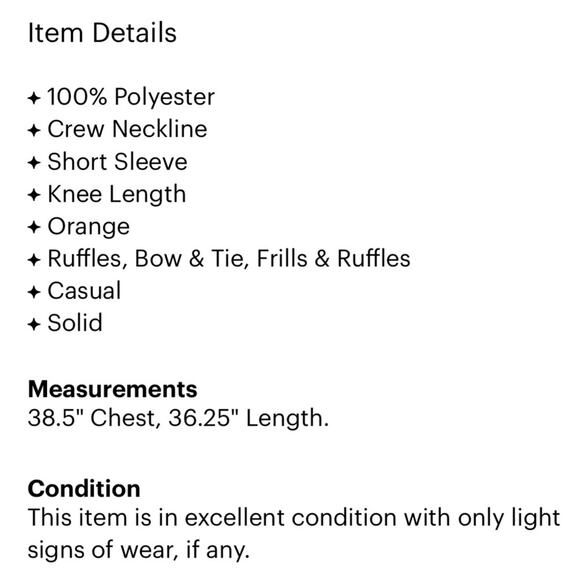 Topshop Belted Flutter Sleeve Keyhole Back Mini Dress Women’s Size 2 Orange - Picture 3 of 4